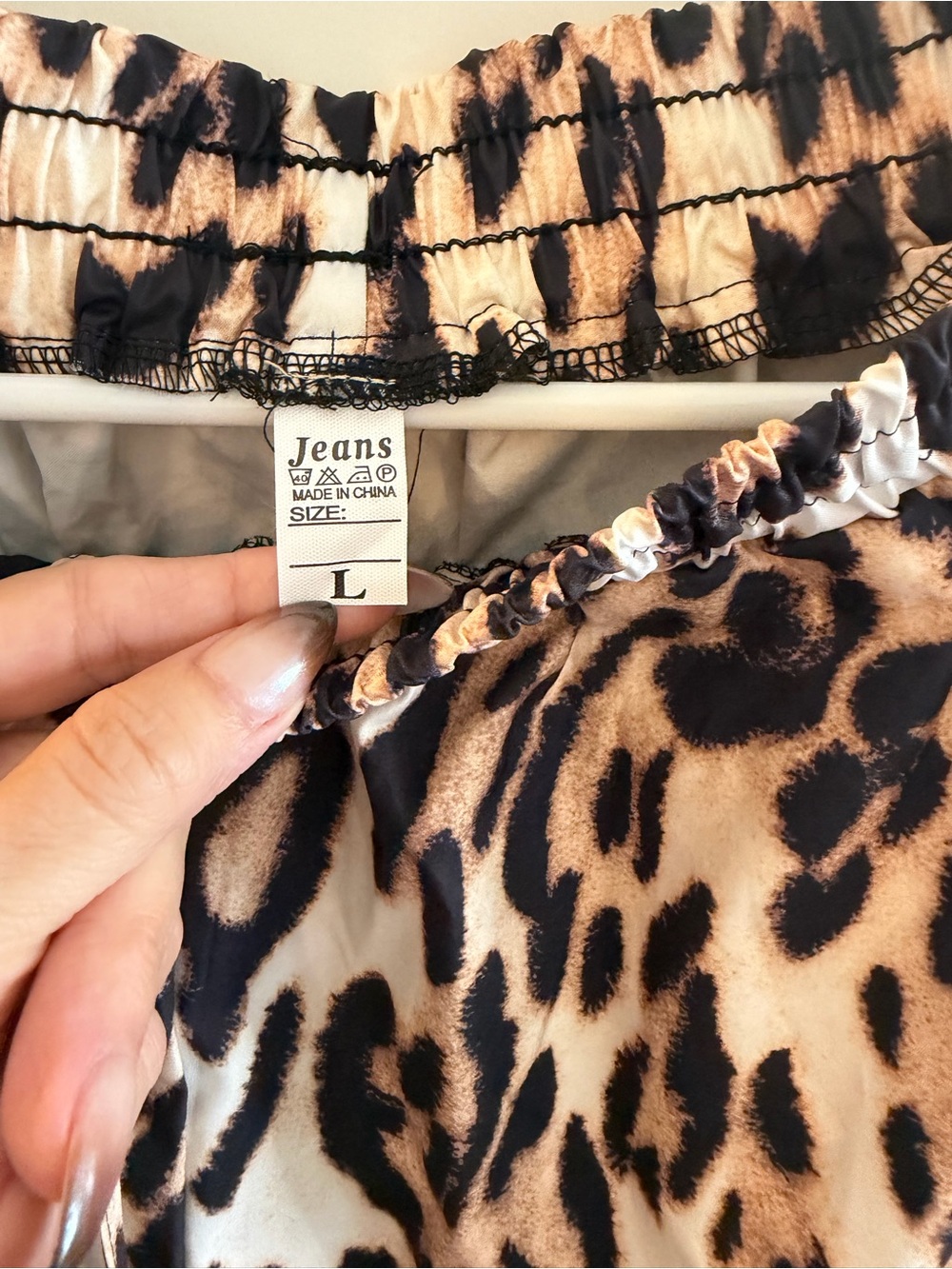 Brand Leopard Print trousers - Brown/Black with red stripe down the sides